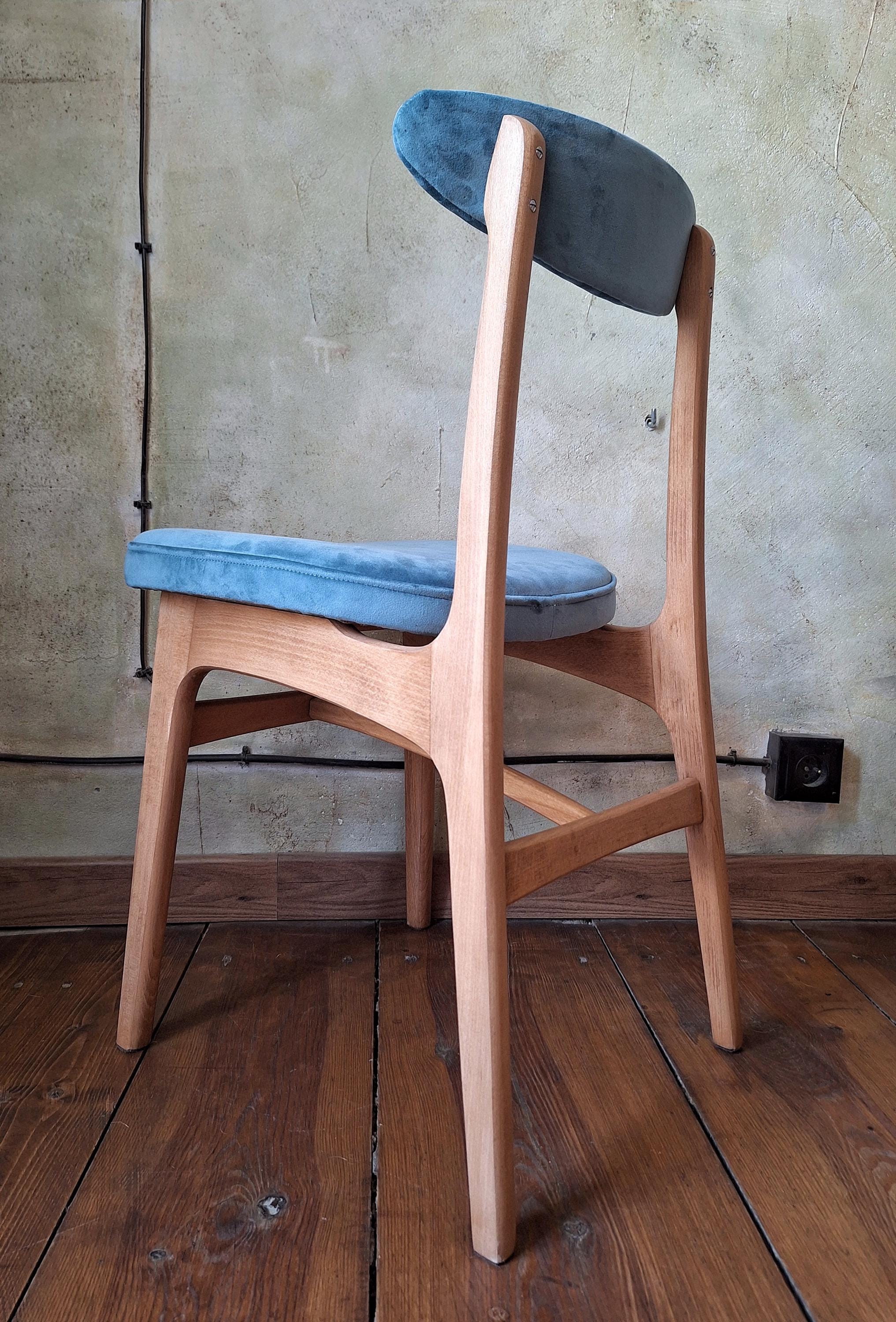 Mid Century Polish Dining Chair Type 200-190 by R. Hałas 1960s 1970s