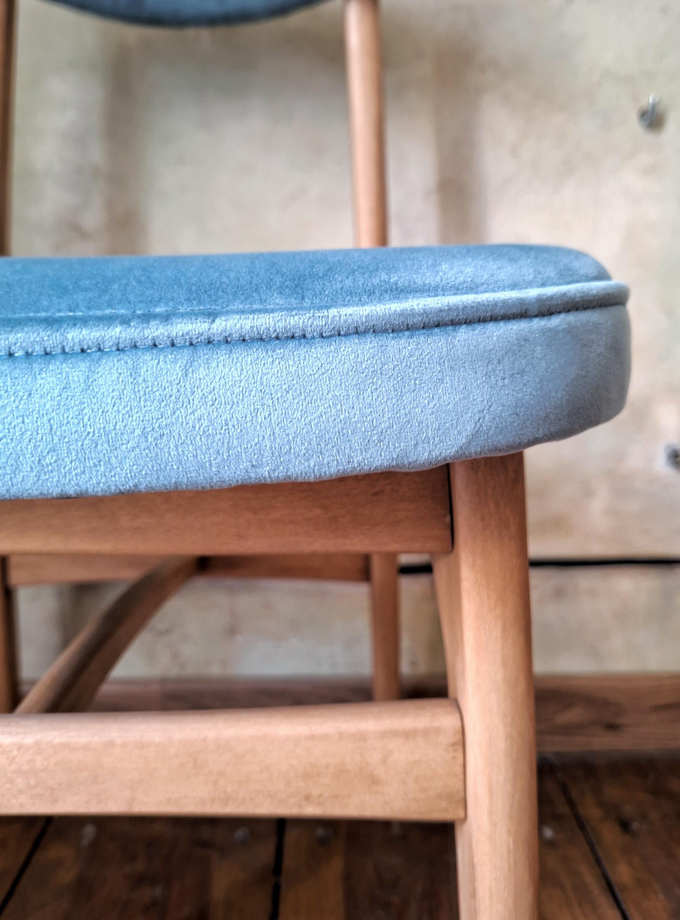 Mid Century Polish Dining Chair Type 200-190 by R. Hałas 1960s 1970s