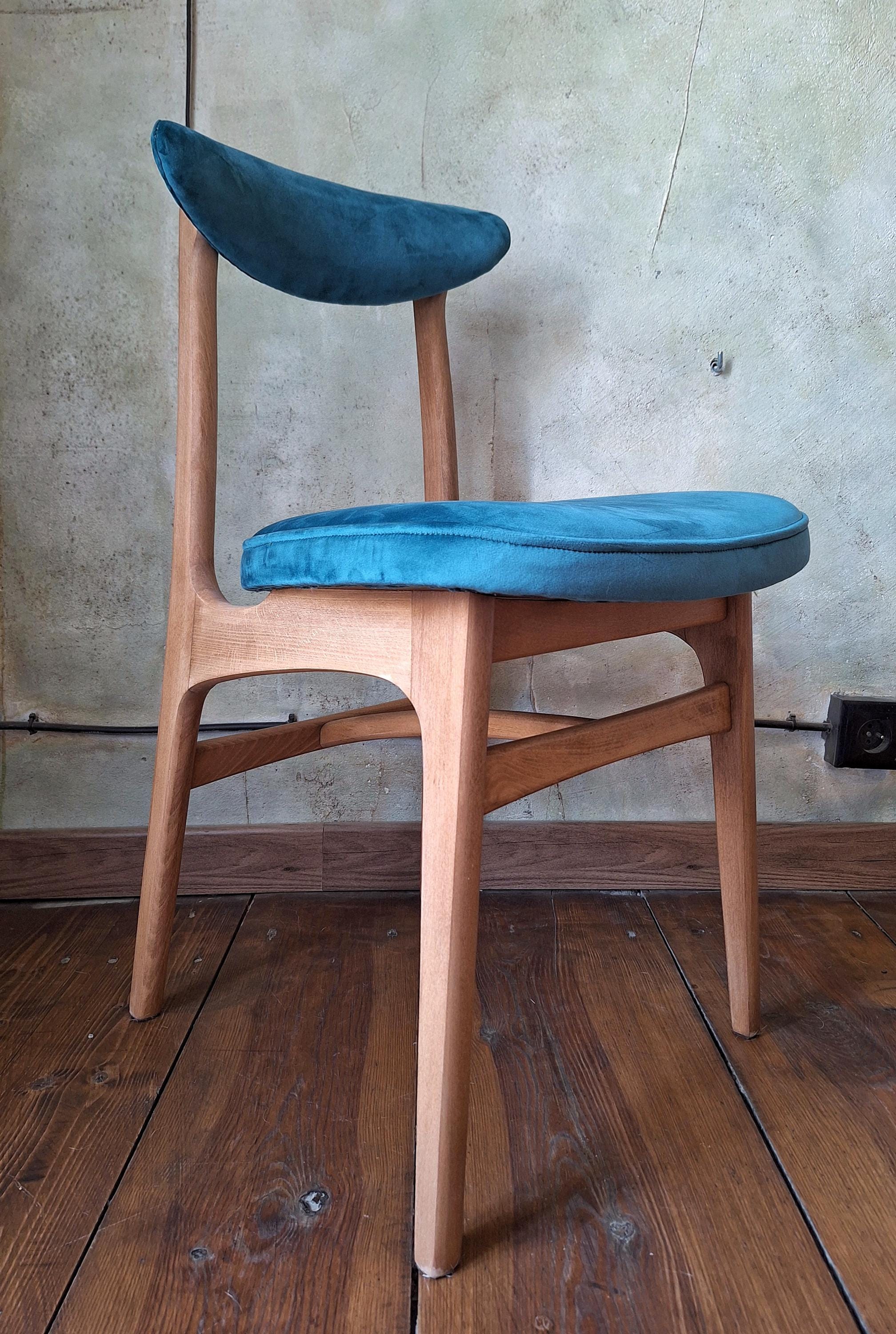 Mid Century Polish Dining Chair Type 200-190 by R. Hałas 1960s 1970s