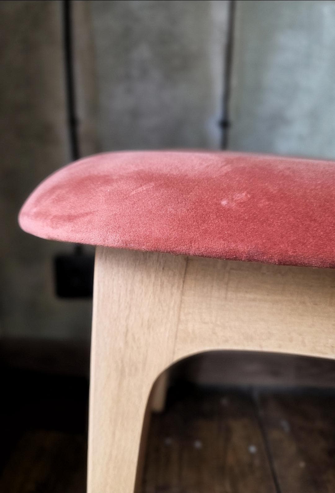 Vintage Dining Chair Type 200-190 by R. Hałas, Mid Century Modern Polish Design, Wooden Chair, 1960s 1970s