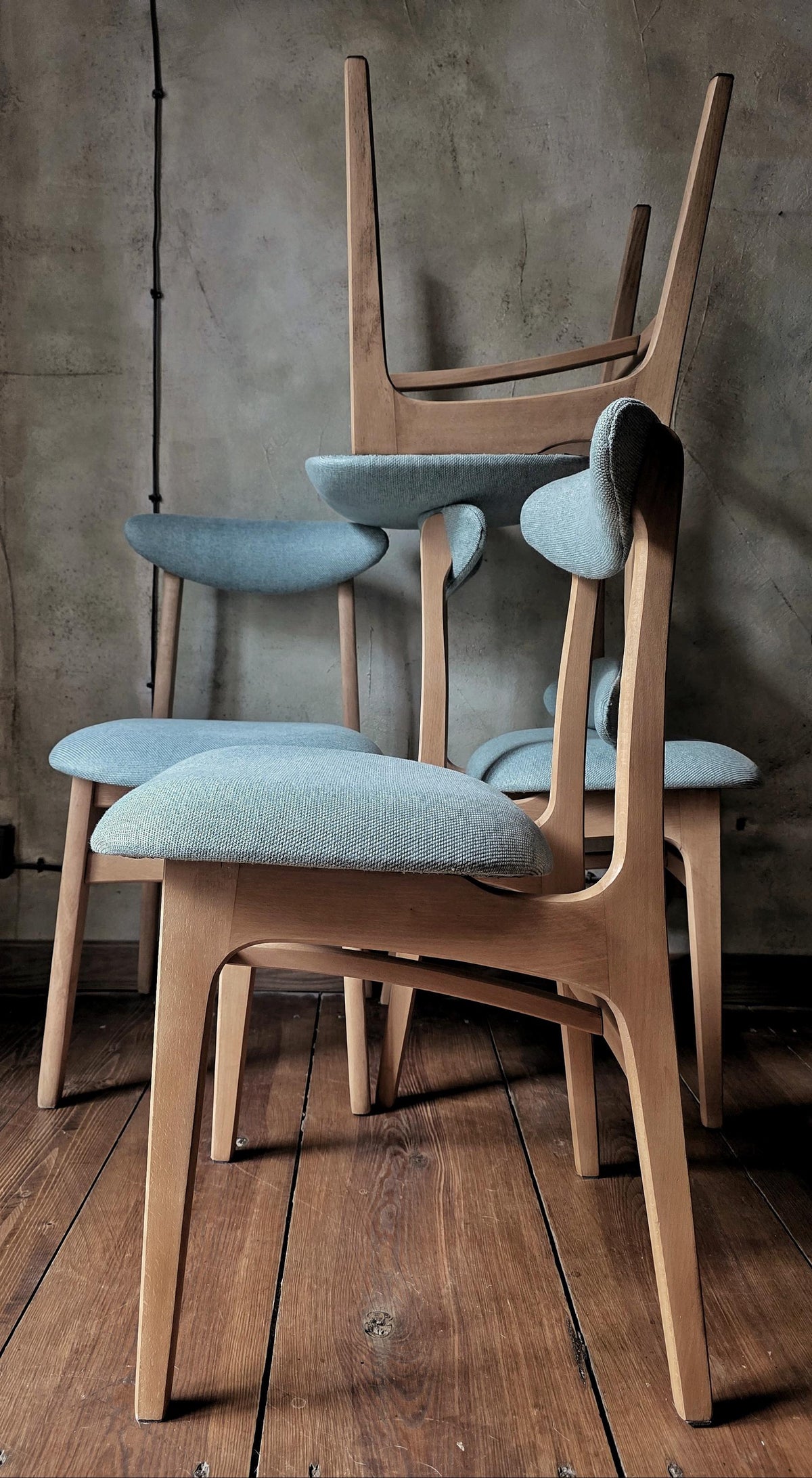 Mid Century Polish Dining Chair Type 200-190 by R. Hałas 1960s 1970s