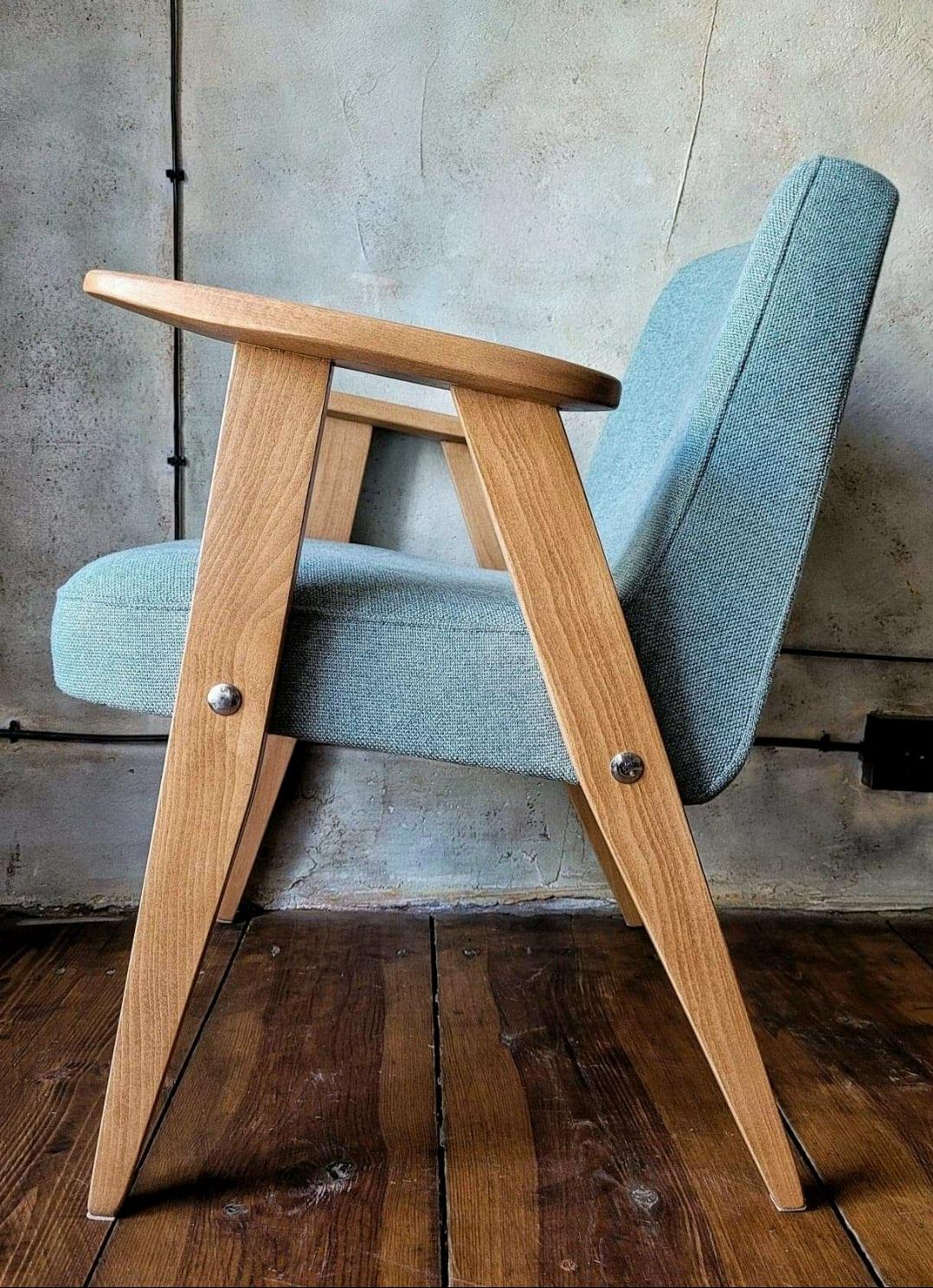 Józef Chierowski Model 366, Restored Mid Century Modern Armchair, Vintage 1960s Polish Design Lounge Chair