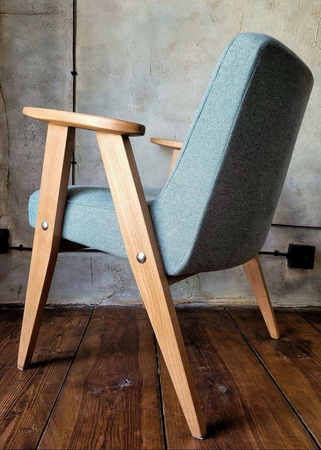 Józef Chierowski Model 366, Restored Mid Century Modern Armchair, Vintage 1960s Polish Design Lounge Chair