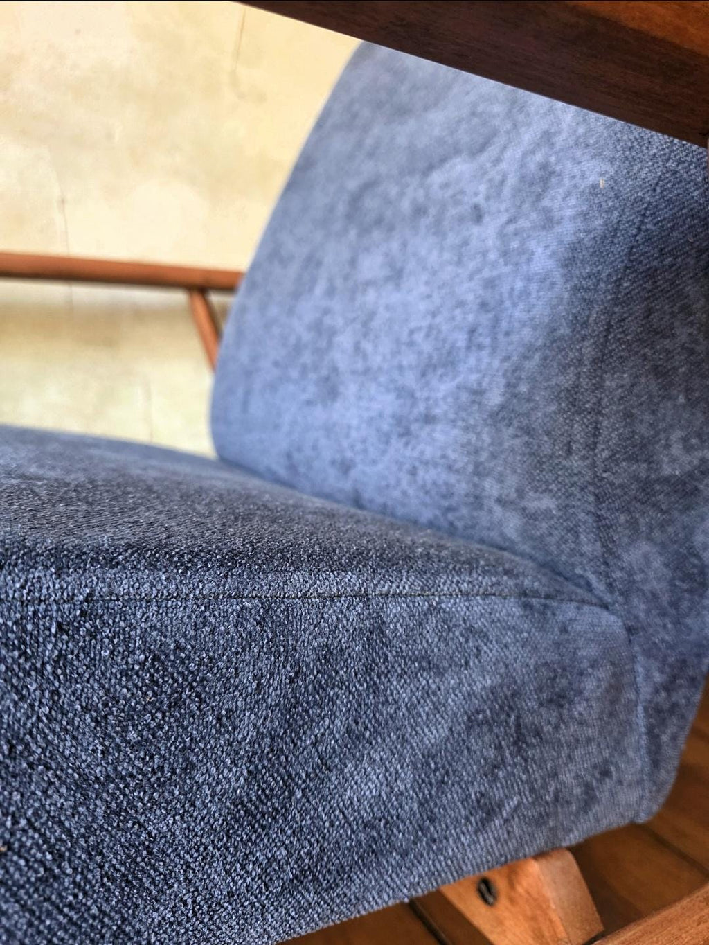 Fotel Lisek 300-190 PRL Design Vintage polish armchair with footrest mid century