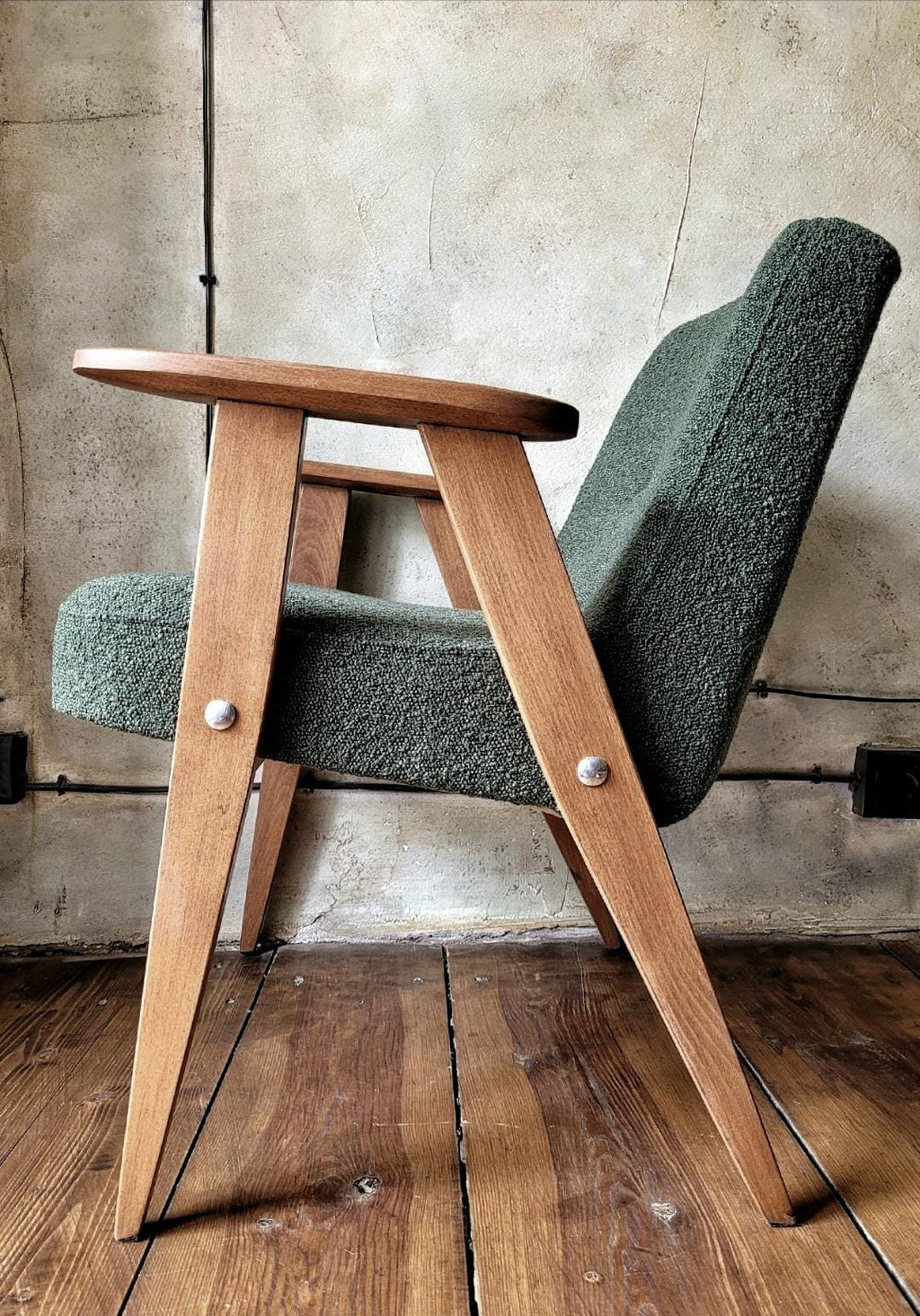 Fotel Chierowski 366 PRL Design Vintage polish armchair mid century