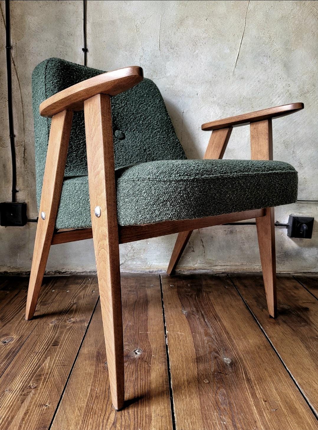 Fotel Chierowski 366 PRL Design Vintage polish armchair mid century