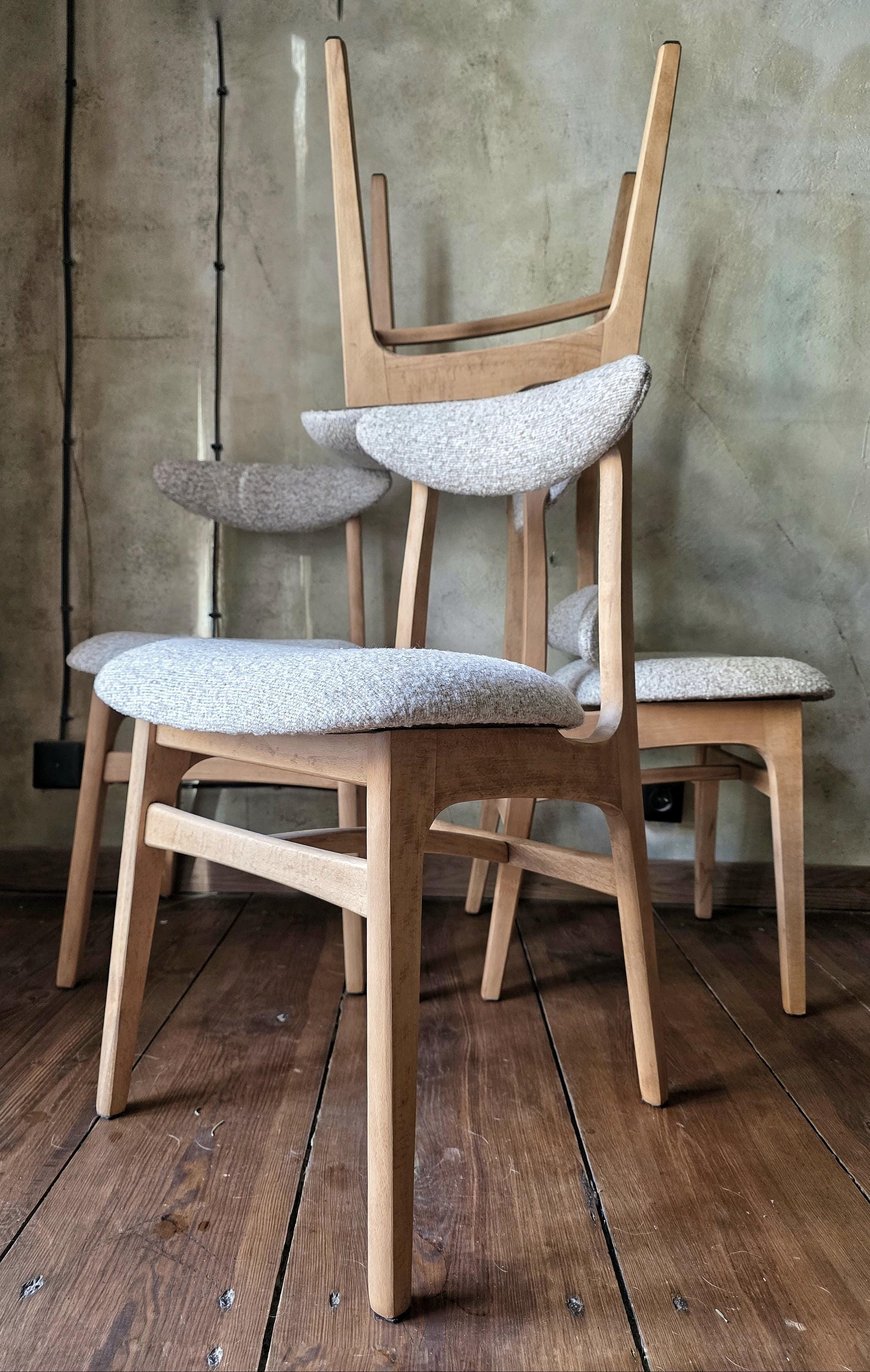 Mid Century Polish Dining Chair Type 200-190 by R. Hałas 1960s 1970s