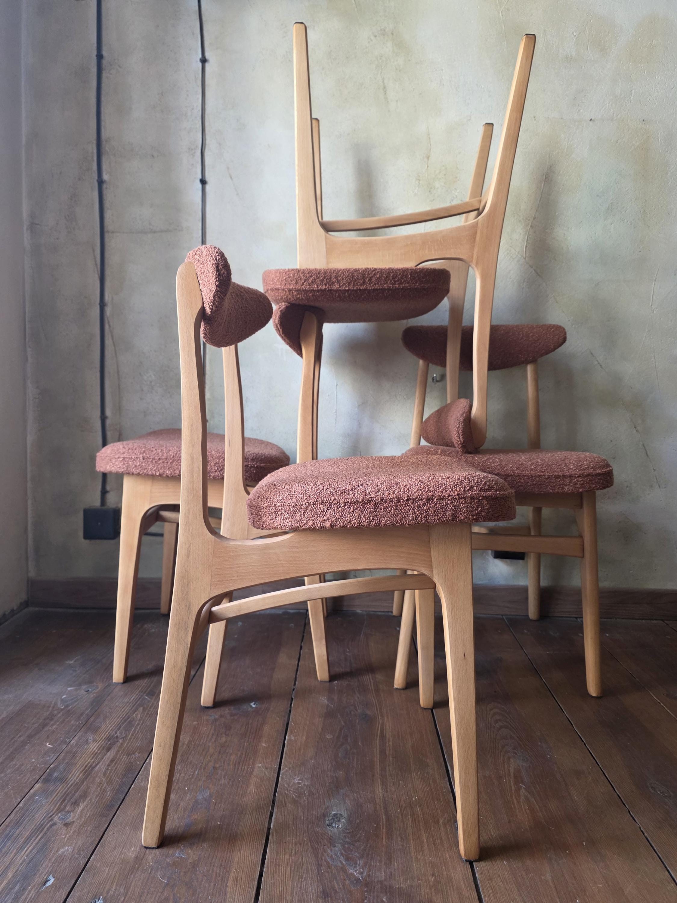 Mid Century Polish Dining Chair Type 200-190 by R. Hałas
