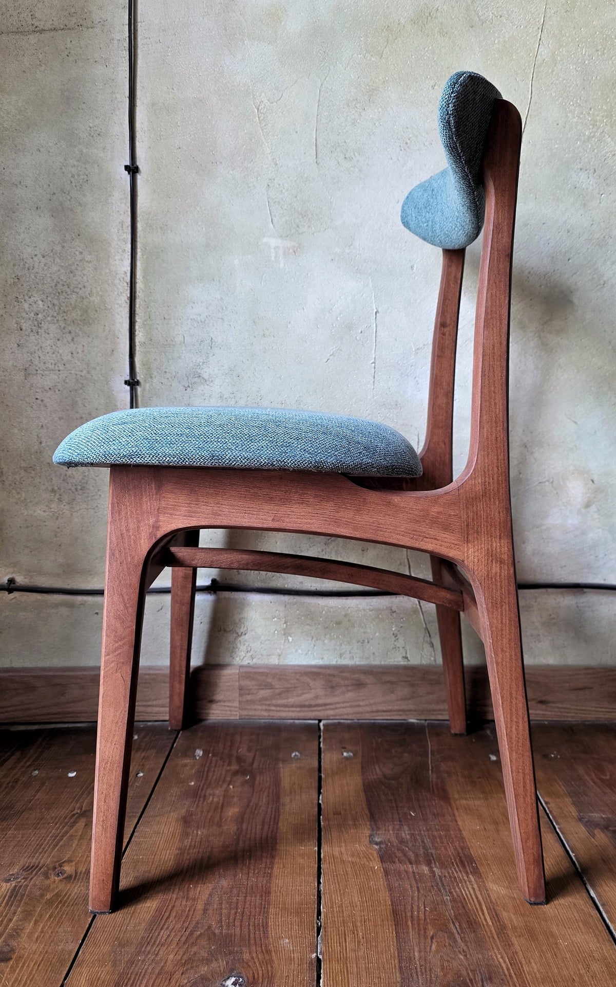Vintage dining chair type 200-190 by R.Hałas, Polish Design, Retro Wooden Chair, 1960s / 1970s