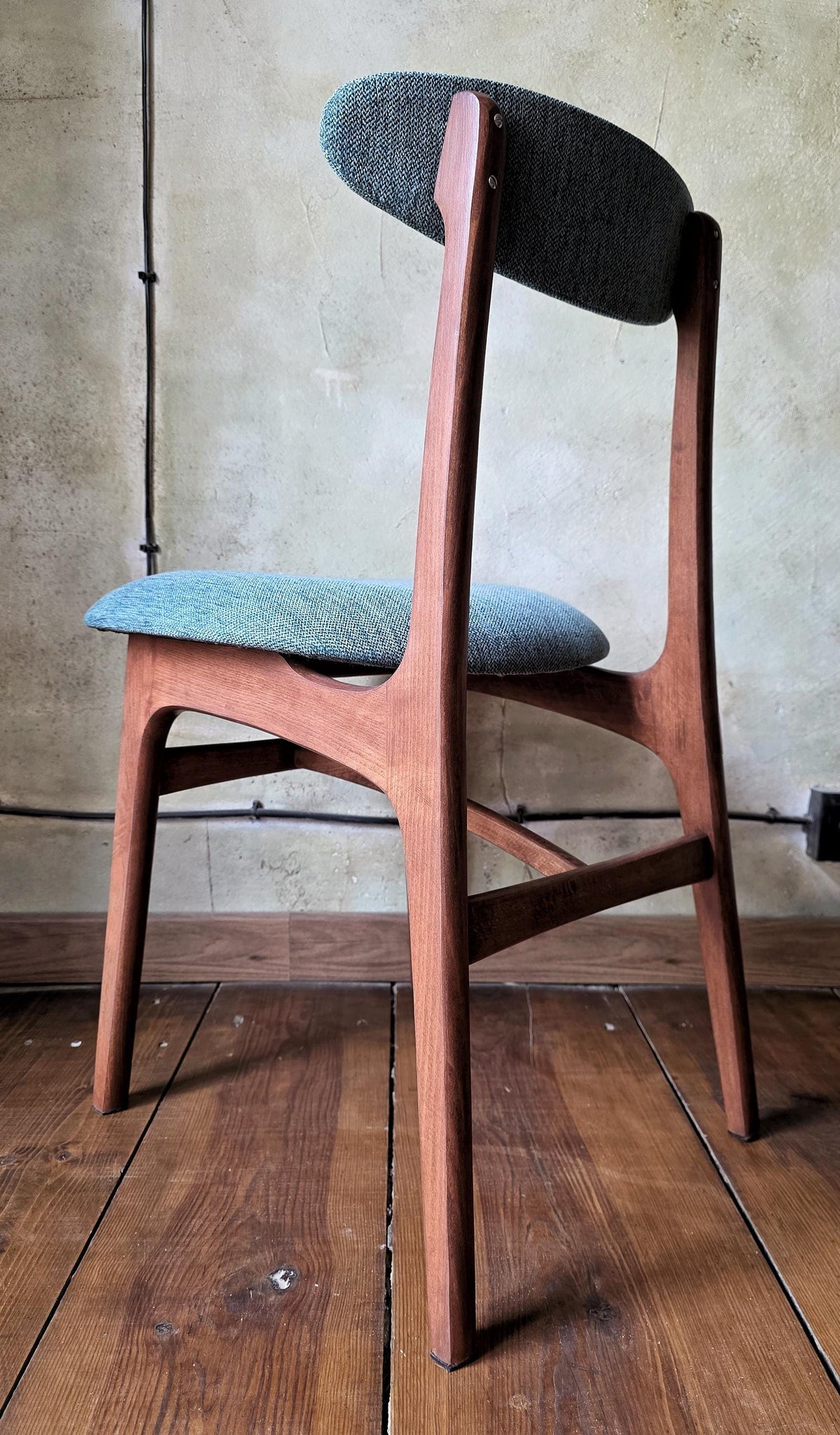 Vintage dining chair type 200-190 by R.Hałas, Polish Design, Retro Wooden Chair, 1960s / 1970s