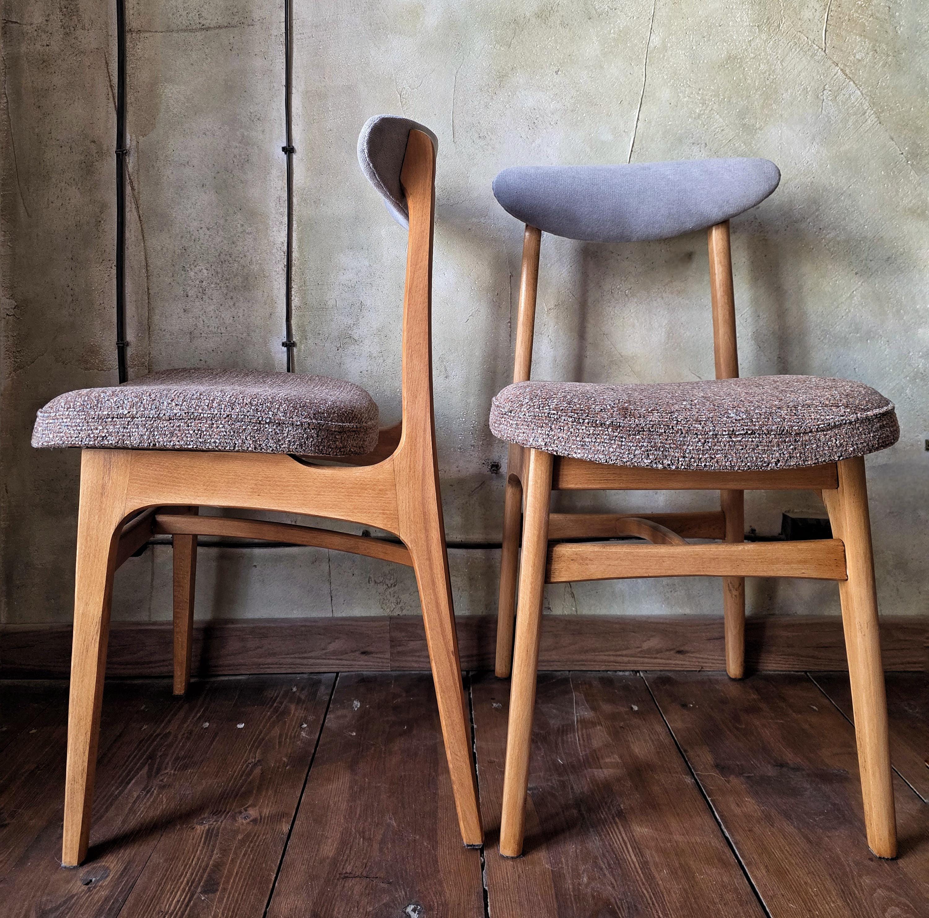 Mid Century Polish Dining Chair Type 200-190 by R. Hałas