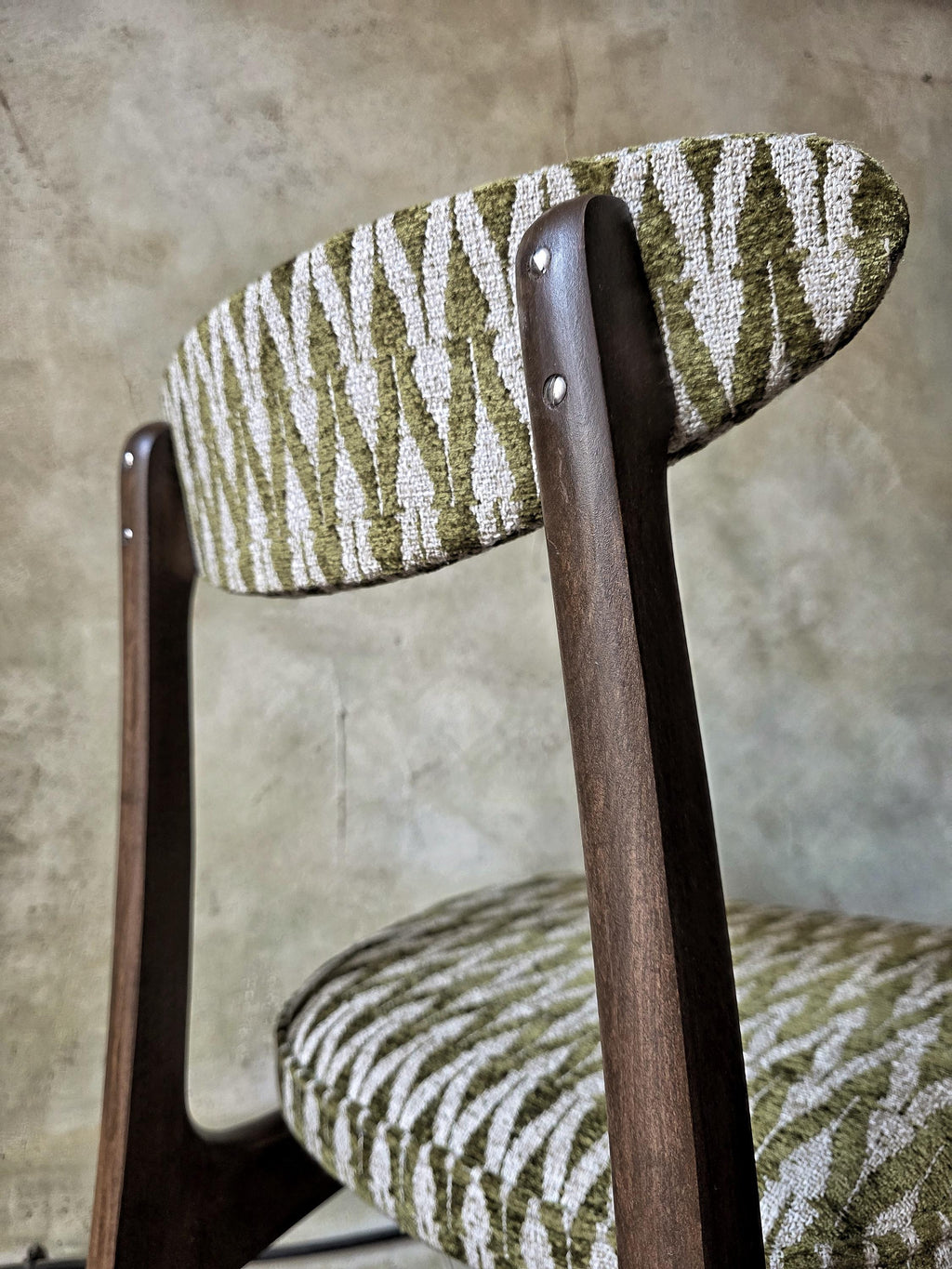 Vintage Dining Chair Type 200-190 by R. Hałas, Mid Century Modern Polish Design, Wooden Chair, 1960s 1970s