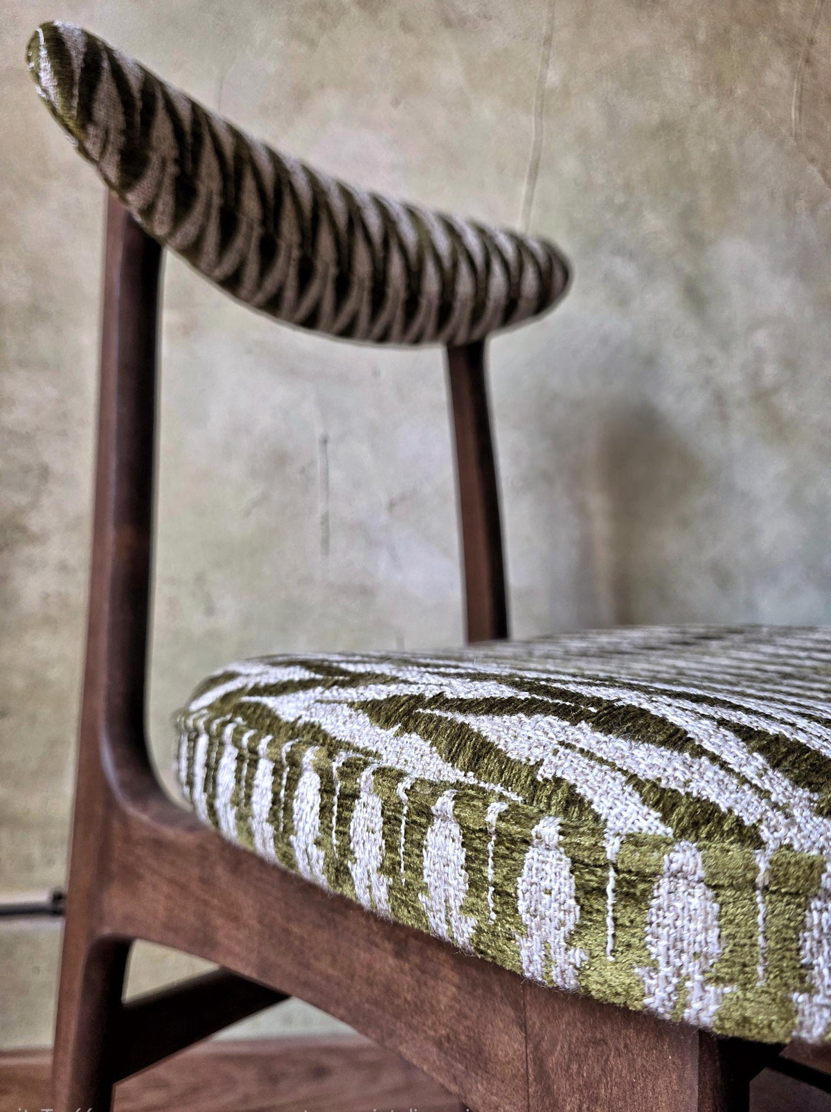 Vintage Dining Chair Type 200-190 by R. Hałas, Mid Century Modern Polish Design, Wooden Chair, 1960s 1970s