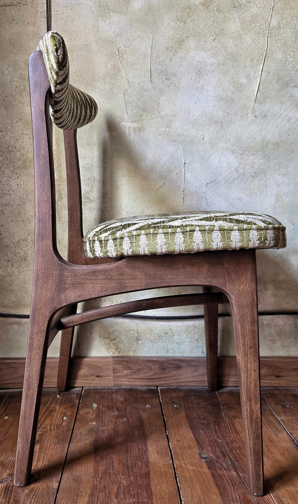 Vintage Dining Chair Type 200-190 by R. Hałas, Mid Century Modern Polish Design, Wooden Chair, 1960s 1970s