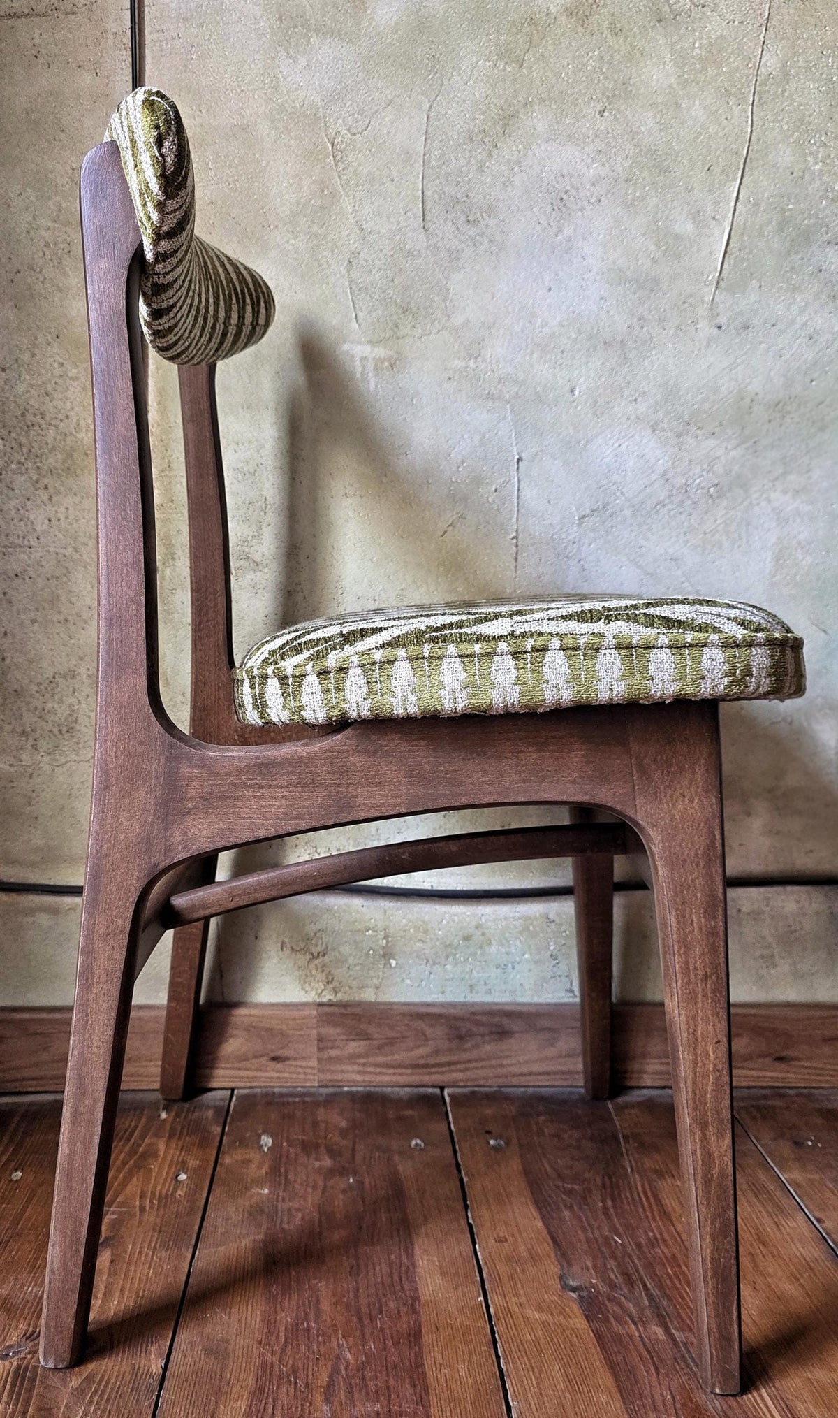 Vintage Dining Chair Type 200-190 by R. Hałas, Mid Century Modern Polish Design, Wooden Chair, 1960s 1970s