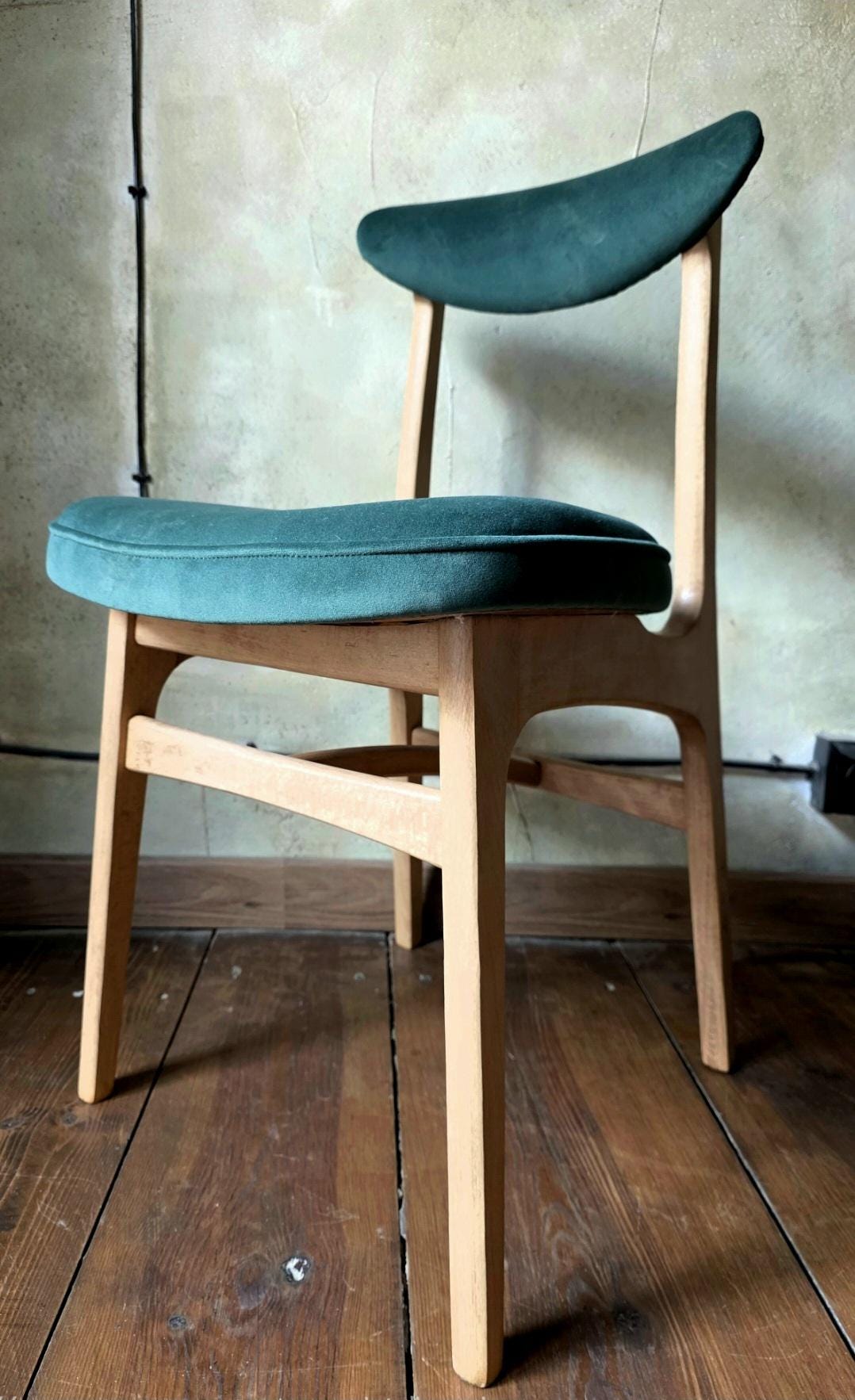 Mid Century Polish Dining Chair Type 200-190 by R. Hałas 1960s 1970s