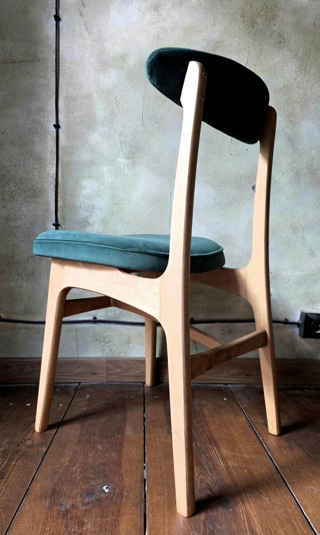 Mid Century Polish Dining Chair Type 200-190 by R. Hałas 1960s 1970s