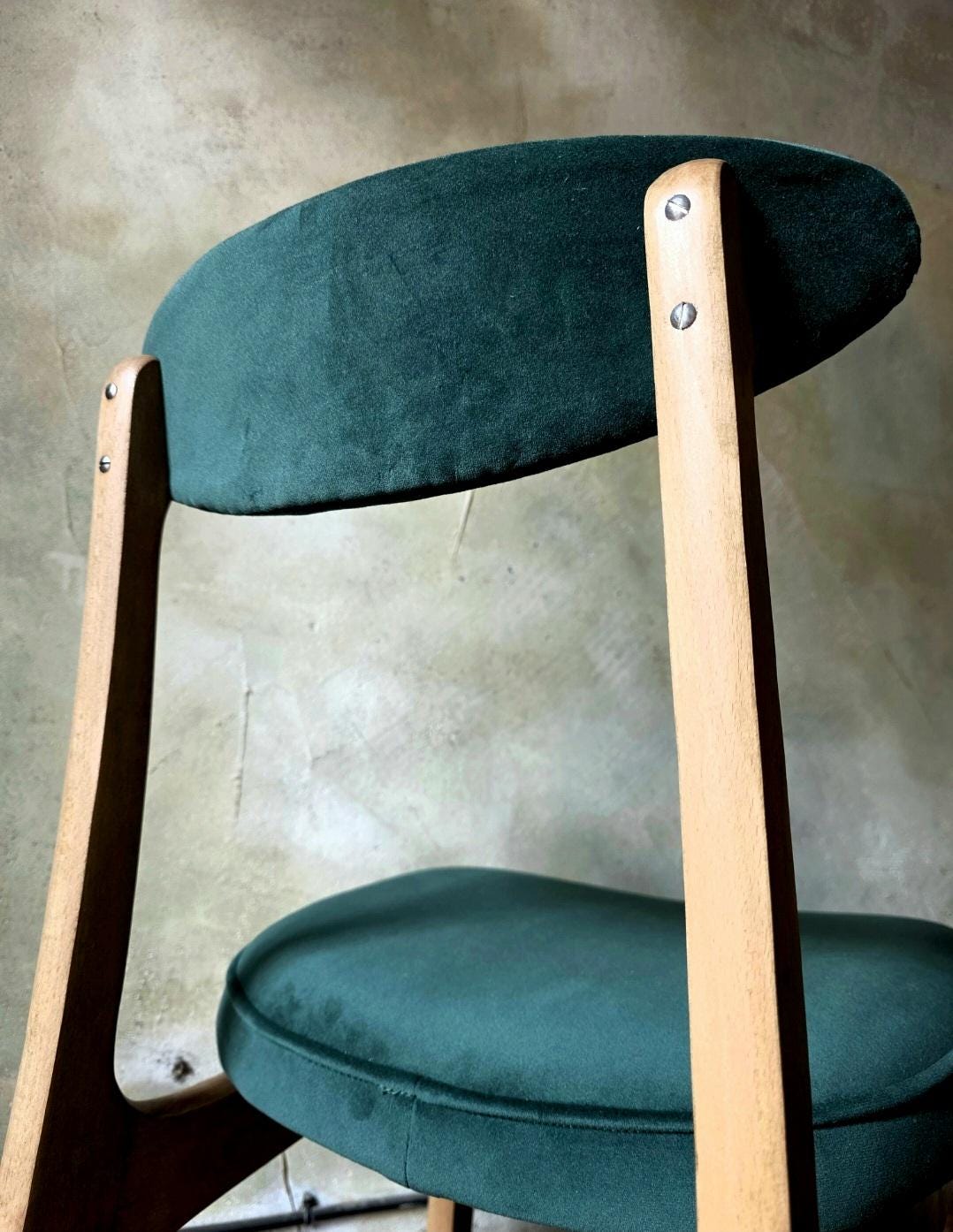 Mid Century Polish Dining Chair Type 200-190 by R. Hałas 1960s 1970s