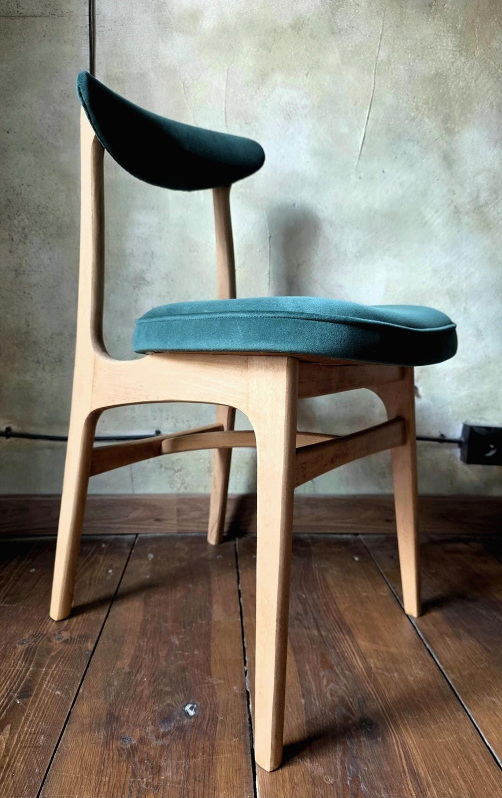 Mid Century Polish Dining Chair Type 200-190 by R. Hałas 1960s 1970s